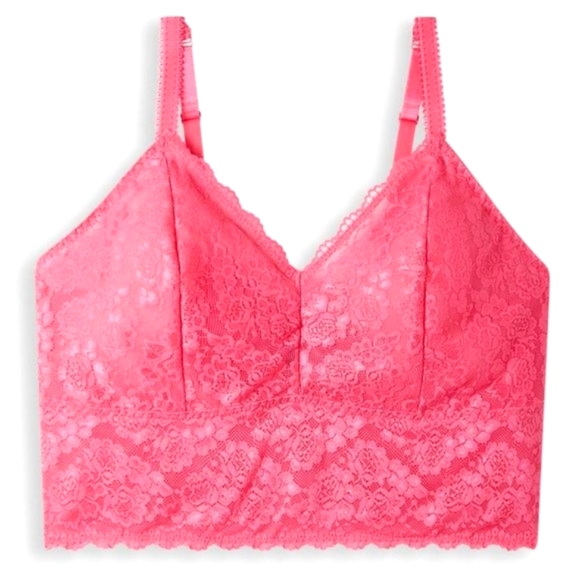 ❤️NWT VINTAGE TORRID LINGERIE - UNLINED LACE LONGLINE BRALETTE - POWER MESH BRA - Picture 6 of 8